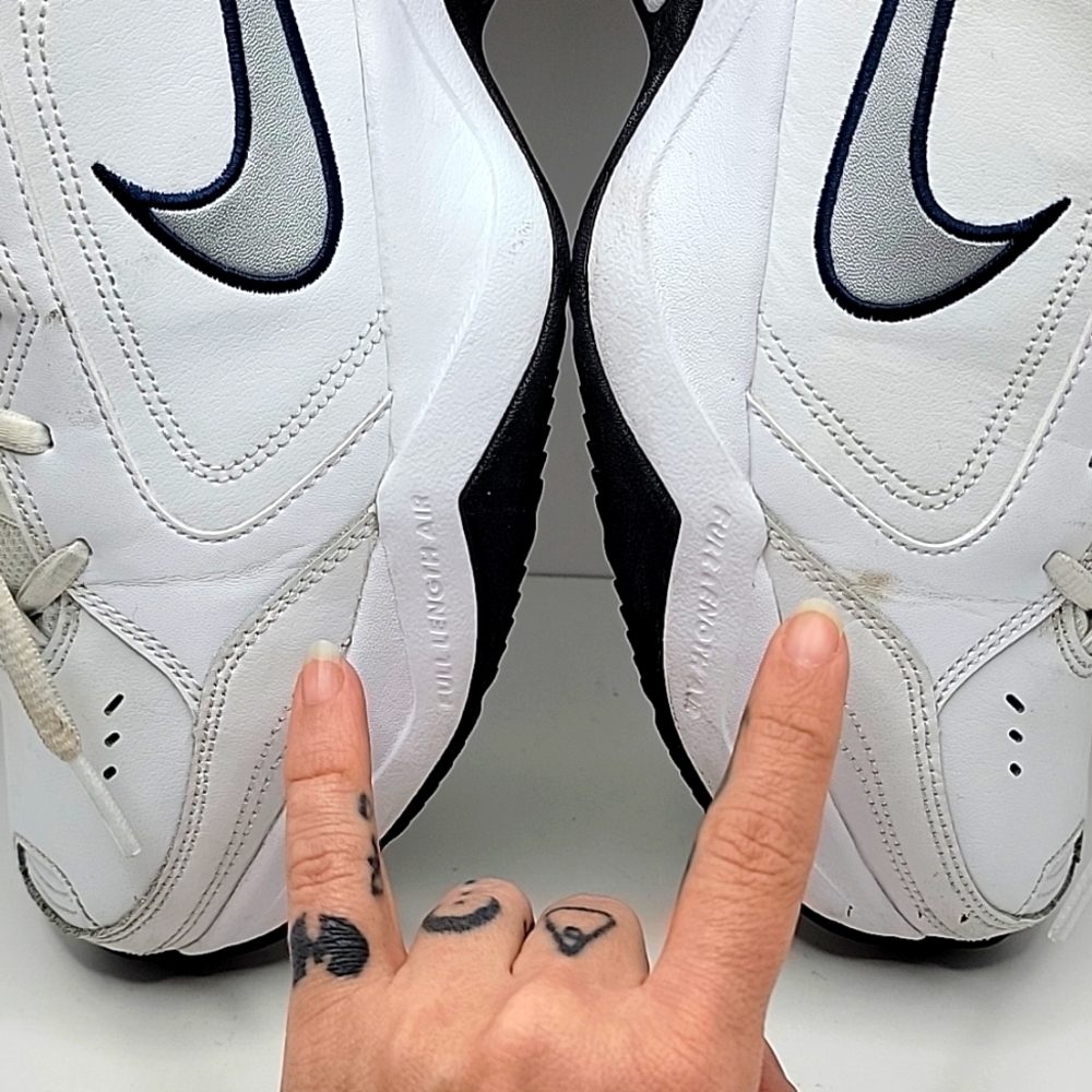 Nike | Air Monarch IV white/navy low top sneakers | MENS 11.5 - Picture 7 of 10